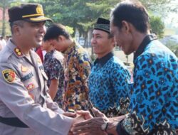 AKBP Pratomo Widodo, S.I.K, M.Si (Han) pimpin pergelaran Apel Besar Polisi RW Jajaran Polres Pesawaran tahun 2023 dilapangan Apel Polres Pesawaran