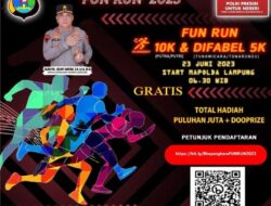Sambut Hari Bhayangkara ke 77, Polda Lampung Adakan Bhayangkara Run Presisi 2023