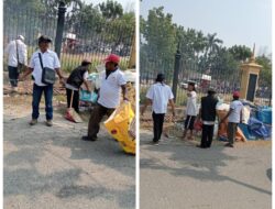 PAC Laskar Lampung Kecamatan Wayhalim Peduli Kebersihan