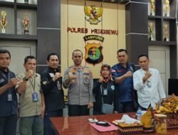 Team 6 Jurnalis Polda Lampung Kompeten Berkunjung ke Polres Pringsewu
