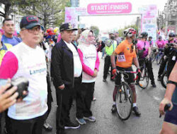 Gubernur Hadiri Tour Of Road To Kemala Lampung Seri 4 Yang Dilepas Langsung Oleh Ketua Umum Bhayangkari Juliati Sigit Prabowo