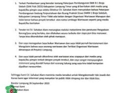 Yondri Selaku Direktur CV SA Klarifikasi Terkait Viralnya Berita Proyek SMKN I Braja Selebah Jual Nama Organisasi Wartawan