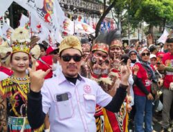 Jangkar Merah Putih Lampung Dampingi Pendaftaran Paslon Ganjar-Mahfud ke KPU