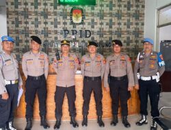 Tahap Susun DCT, Polresta Bandar Lampung Jaga Kantor KPU Kota Bandar Lampung