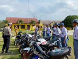 Sat Lantas Polres Tulang Bawang Tindak Delapan Pelajar Yang Gunakan Knalpot Brong