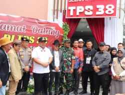 Kajati dan Gubernur Lampung Beserta Forkopimda Tinjau Pelaksanaan Pemungutan Suara Pemilu 2024