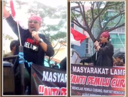 Tolak Hasil Pemilu, Unjuk Rasa Digelar di Depan Kantor KPU Provinsi Lampung