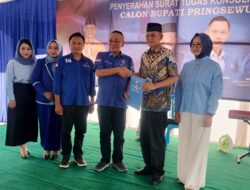 H. Adi Erlansyah Menerima Surat Tugas Konsulidasi Calon Bupati Pringsewu dari Partai Demokrat