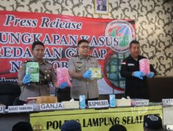 Polres Lamsel Gagalkan Penyeludupan Puluhan Kilogram Sabu