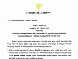 Arus Balik, Gubernur Mirza Minta Seluruh Masjid di Jalur Mudik Lampung Buka 24 Jadi Tempat Istirahat Pemudik
