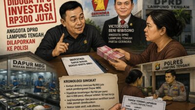 Diduga Tipu Investasi Dapur MBG Rp300 Juta, Anggota DPRD Lampung Tengah Dilaporkan ke Polisi