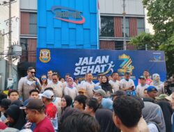 Dishub Kota Bandar Lampung Gruduk Tugu Adipura, Meriahkan Jalan Sehat HUT ke-344