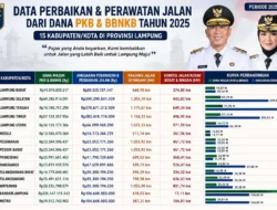 Opsen PKB Dongkrak Pendapatan Daerah, Pemda di Lampung Genjot Perbaikan Jalan Tahun 2026