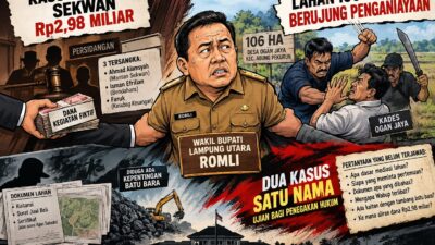Wabup Lampura Terjepit Dua Kasus: Terseret Korupsi Sekwan, Kini Diduga Pimpin Mediasi Lahan 106 Ha Berujung Kades Dianiaya