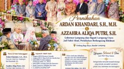 Gubernur Lampung dan Bupati Lampung Utara Jadi Saksi Akad Pernikahan Ardan Khandari dan Azzahra Aliqa Putri